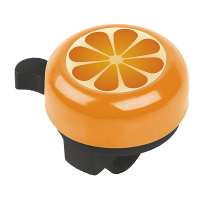 Zvonček oceľ 3D motív pomaranč, na karte