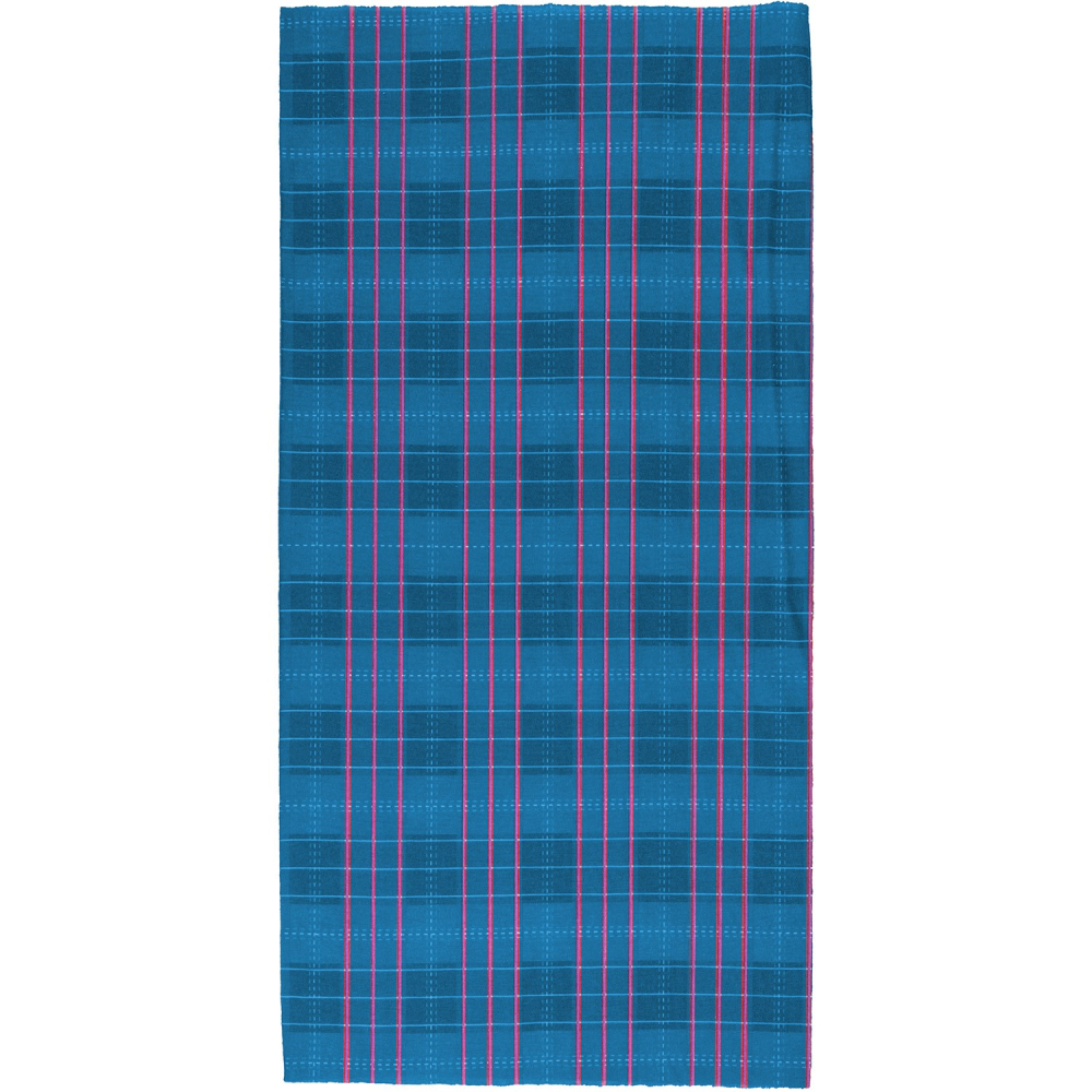 Multifunkčná šatka motív modré káro, polyester