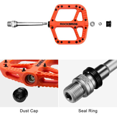 Pedál RB, PL,LSL Flat nylon, 9/16, oranžový