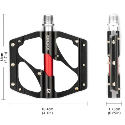 Pedál RB, PL,LSL Flat Al, 9/16, čierno červený