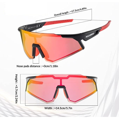 Okuliare RB, čierno/červené