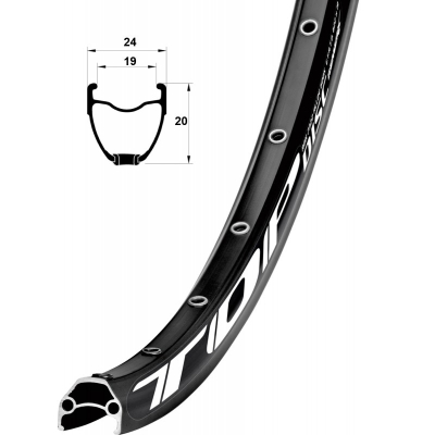 Ráf Al 28,29 Top Disc diskový,nity,čierny, 32 dier