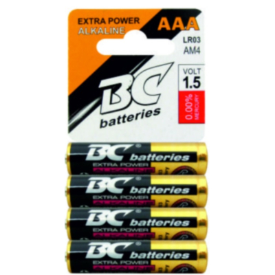 Batéria - alkalická mikrotužka AAA , sada - 4 kusy
