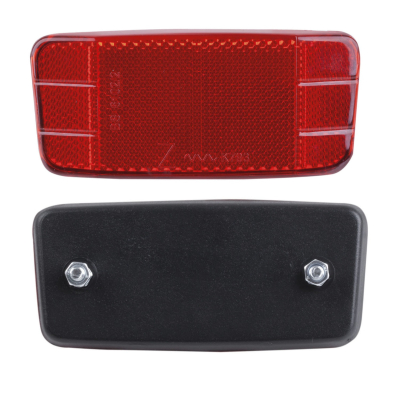 Odrazka zadná na nosič, červená, plast