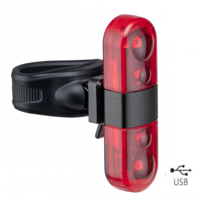 Svetlo zadné MPB 4 LED, 25Lm, 5F, USB nabíjanie, v