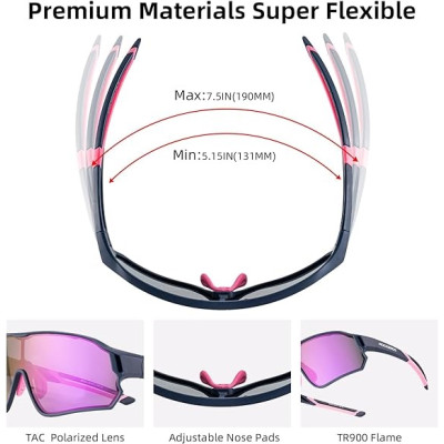Okuliare RB, deštské, čierno/ružové
