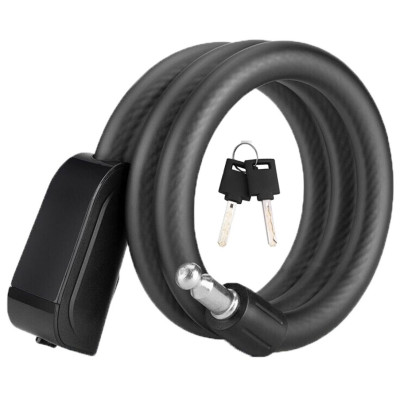 Zámok RB špirálový na kľúč, 14,2x1000mm,čierny