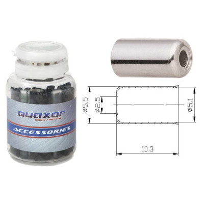 Koncovka brzd.bowdenu, 5x10mm,mosadz 200 ks/bal