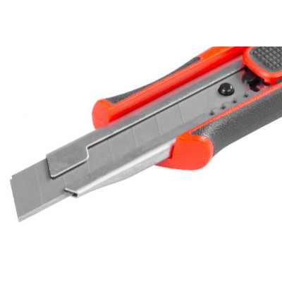 Nôž odlamovací, šírka čepele 9 mm, červený, plast