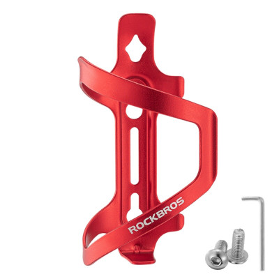 Košík na fľašu RockBros eloxovaný dural, červený