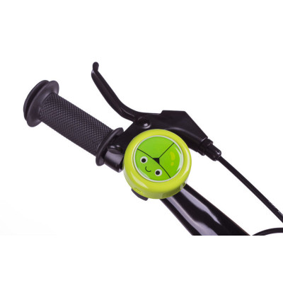 Zvonček oceľ motív lienka, na karte, zelený