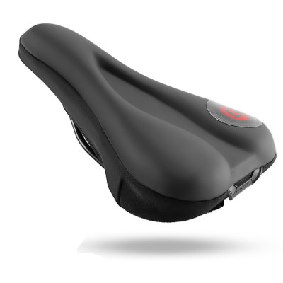 Poťah sedla RB GEL s pamäťovou penou, červená potlač