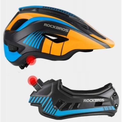 Prilba, RockBros čierno/oranžová, veľ. S