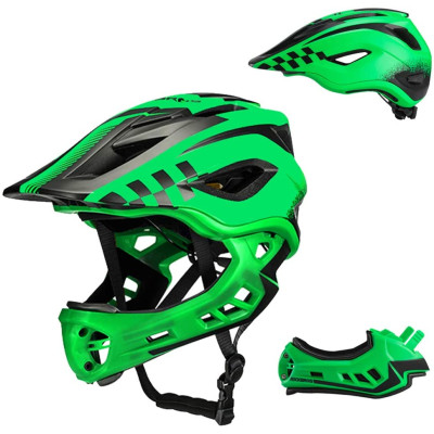 Prilba, RockBros zelená s čiernou potlačou, veľ. S