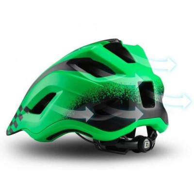 Prilba, RockBros zelená s čiernou potlačou, veľ. S