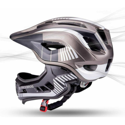 Prilba, RockBros mat.čierna so strieb.potlačou, veľ. S