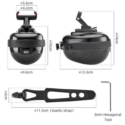 Taška RockBros podsedlová, kapacita 0,4L,čierna