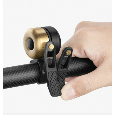 *Zvonček RockBros, mosadz z ABS plastu,zlato/čierny