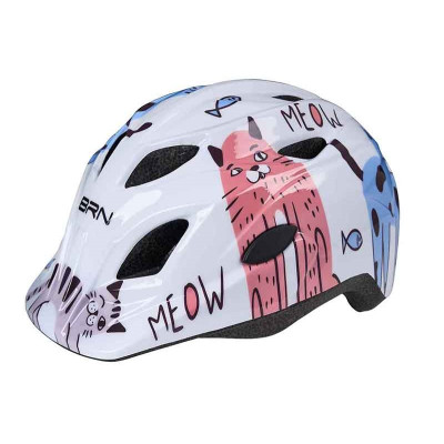 Prilba detská BRN In-Mould, biela s motívom, S (48-52cm)...