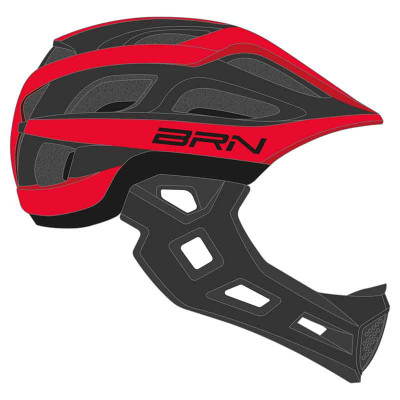 Prilba, BRN Double In-Mould matná červeno/čierna, veľ S