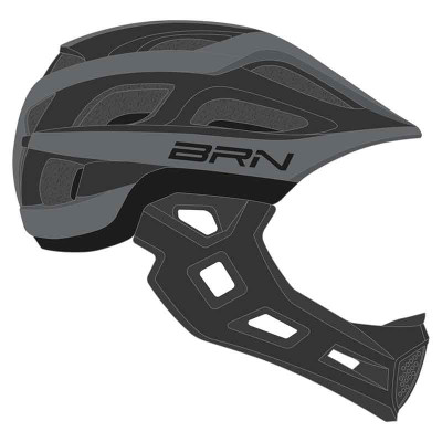 Prilba, BRN Double In-Mould matná sivo/čierna, veľ.S
