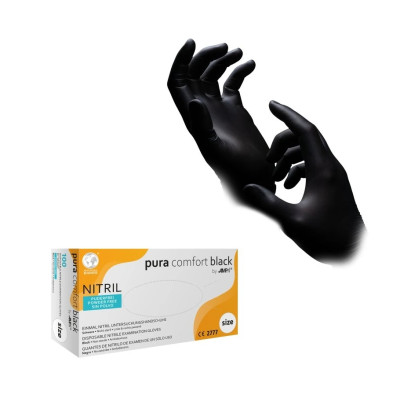 Rukavice nitrilové Mercator 100ks/bal.,veľ.XL, čierne