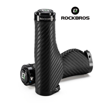 Rukoväť RockBros, skrutkovacia z  PU kože, čierna