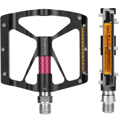 Pedál RB, PL,LSL Flat Al, 9/16 s odrazkami, čierny