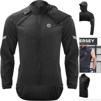 Bunda-cyklistická RB 3 v 1, veľ M, vetruodolná s odnímateľnými rukávmi