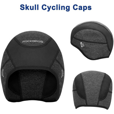 Cyklistická RockBros, Skull Cap, čierno/sivá čiapka alebo vložka do prilby