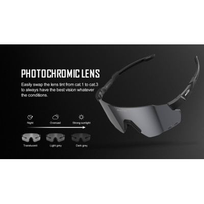 Okuliare Magicshine, fotochromatické, rada WINDBREAKER, čierno/modré