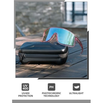 Okuliare Rockbros, fotochromatické, ružové