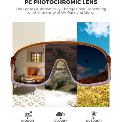 Okuliare Rockbros, fotochromatické, oranžové