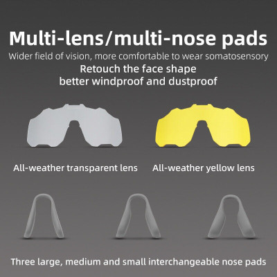 Okuliare Rockbros, transparentné