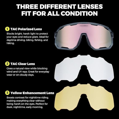 Okuliare Rockbros, transparentné