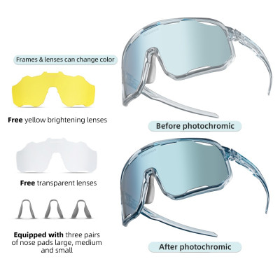 Okuliare Rockbros, fotochromatické, priesvitné