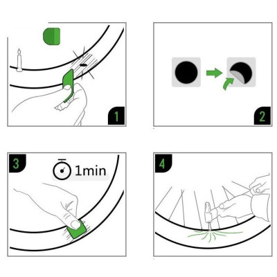 Samolepiace záplaty na veloduše, Priemer 25 mm/1 ks