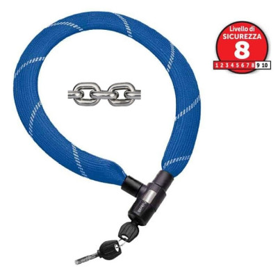 Zámok BRN LU112B reťazový 900mm,modrý