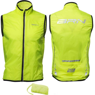 Cyklistická vesta BRN AN5FG, reflex.zelená, veľ M, bez rukávov
