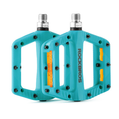 Pedál RockBros, PL,LSL Flat nylon, 9/16, modrý s odrazkami