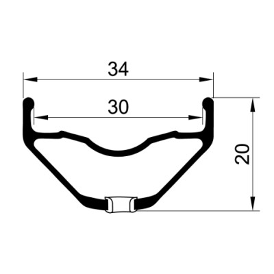 Koleso zadné 29 ráf RX 2030 ,dvojst.čierne, náb. Shimano 32 dier AL na disk centerlock