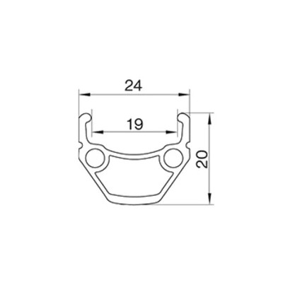 Koleso pred.26 ráf Dragon ,dvojst.,čierne, nab. AL