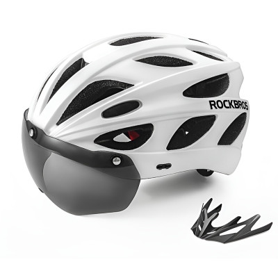 Prilba RB so štítom, veľ.XL /58-65 cm/ s otoč.uťah.,biela