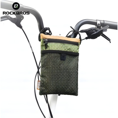 Taška RockBros multifunkčná na riadidlá, 1,5l, zelená