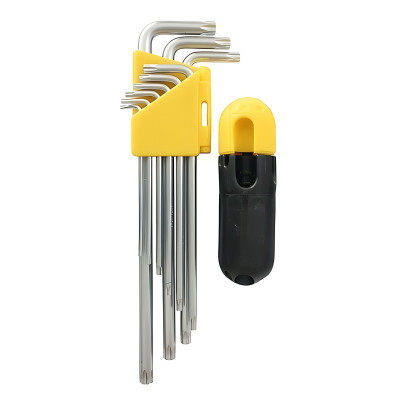 Nár. torx sada zástrčná s rúčkou, 9 ks, strieborná