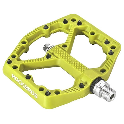 Pedál RB, PL,LSL Flat nylon, 9/16, žlto/zelená