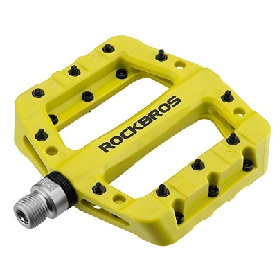 Pedál RB, PL,LSL Flat nylon, 9/16, žlto/zelený