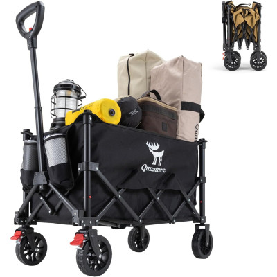 Skladací kempingový vozík RockBros Qunature, čierny,...