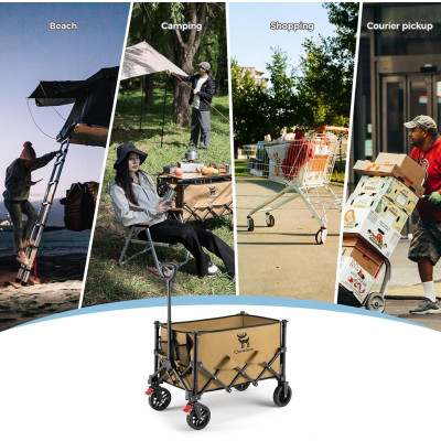 *Skladací kempingový vozík RockBros Qunature, objem 120L