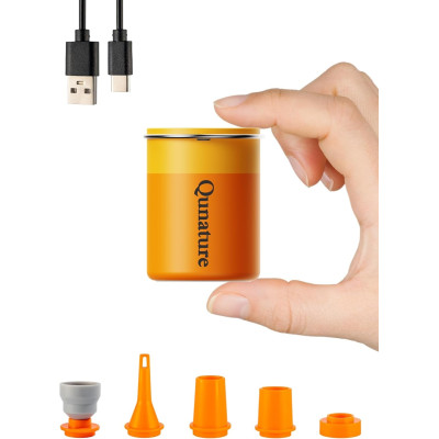 Pumpa RockBros mini elektrická, oranžová, vrátane USB...